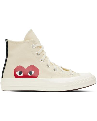 COMME DES GARÇONS PLAY Comme Des Garçons Play Off-white Converse Edition Play Chuck 70 High Top Trainers - Black