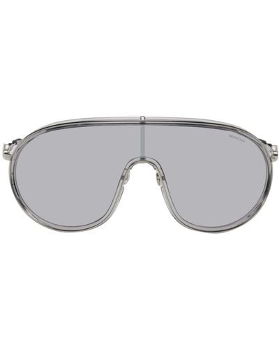 Moncler Silver Vangarde Sunglasses - Black