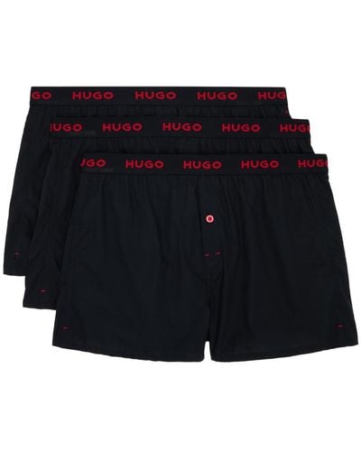 HUGO Three-pack Black Logo Boxers