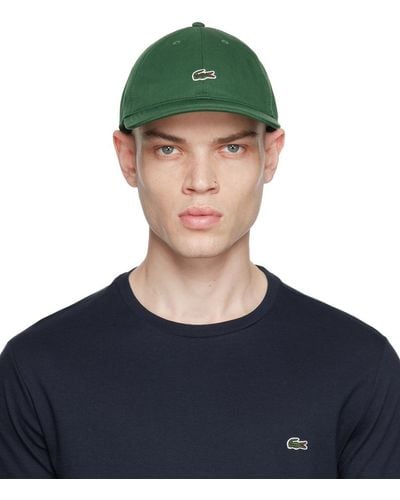 Lacoste Casquette verte en sergé de coton bio - Bleu