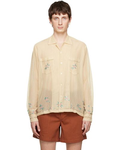Bode Sequined Shirt - Natural