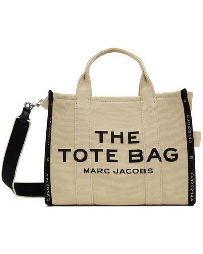 Marc Jacobs Beige 'the Jacquard Medium' Tote - Black