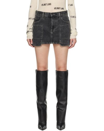 Helmut Lang Black Carpenter Denim Miniskirt