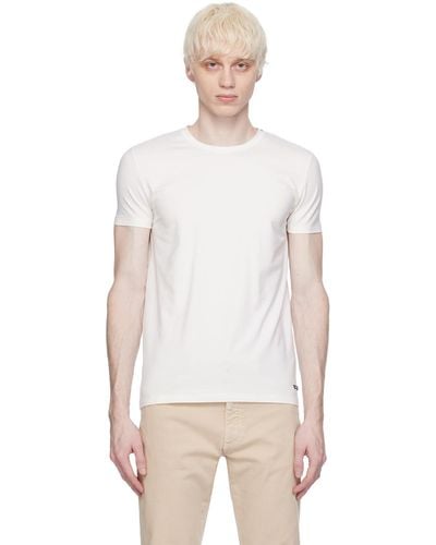 Zegna Off-white Round Neck T-shirt - Multicolour