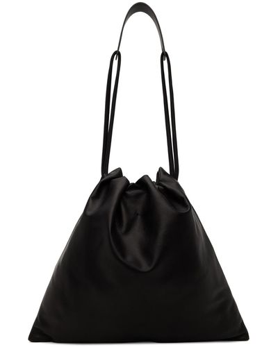 Y's Yohji Yamamoto Soft Smooth Leather Tote Bag - Black