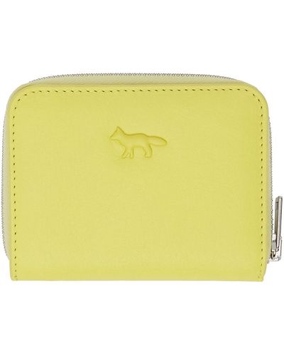 Maison Kitsuné Cloud Zipped Wallet - Yellow