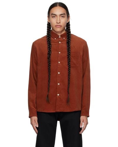 A.P.C. . Red Serge Shirt - Multicolor