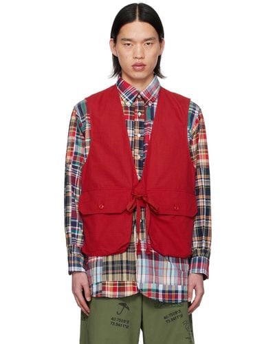 Engineered Garments Flap Pocket Vest - Red
