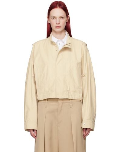 WOOYOUNGMI Stand Collar Jacket - Natural
