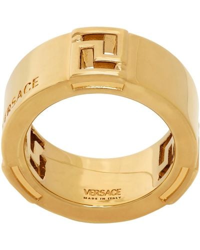 Versace ゴールド バンドリング - メタリック
