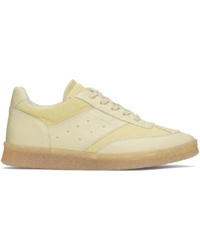 MM6 by Maison Martin Margiela Yellow 6 Court Trainers - Black