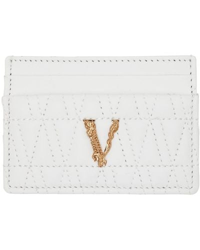 Versace ホワイト Virtus カードケース - ブラック