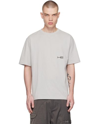 HELIOT EMIL Printed T-shirt - Grey