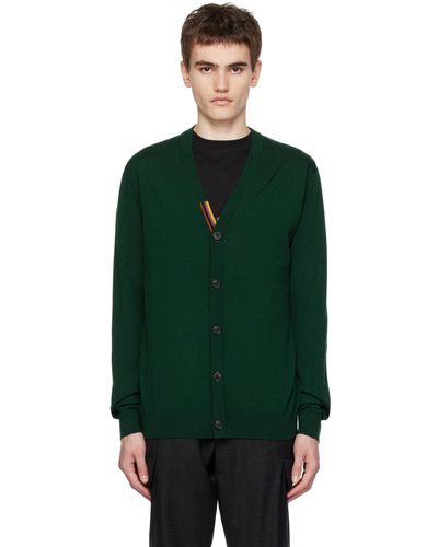 Paul Smith Green Stripe Cardigan