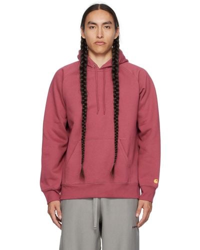 Carhartt Red Chase Hoodie - Pink