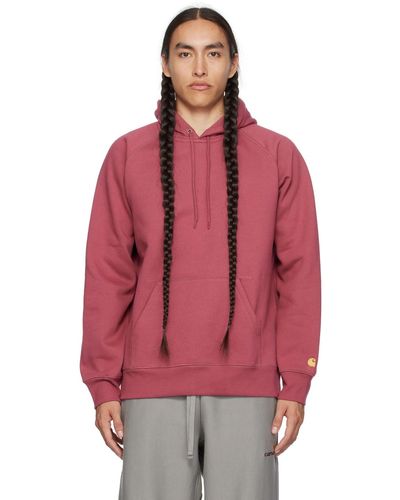 Carhartt Pull à capuche chase rouge - Rose
