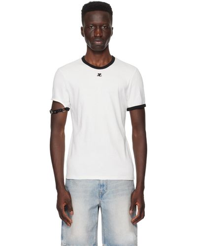 Courreges White Buckle T-shirt - Black