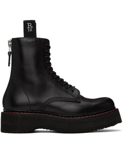 R13 Single Stack Boots - Black