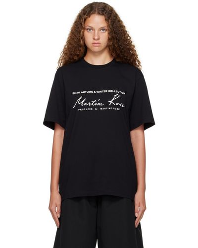 Martine Rose プリントtシャツ - ブラック