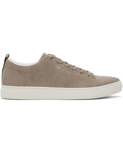 PS by Paul Smith Taupe Suede Lee Sneakers - Black