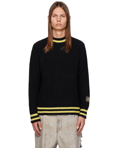 MSGM College Patch Sweater - Black