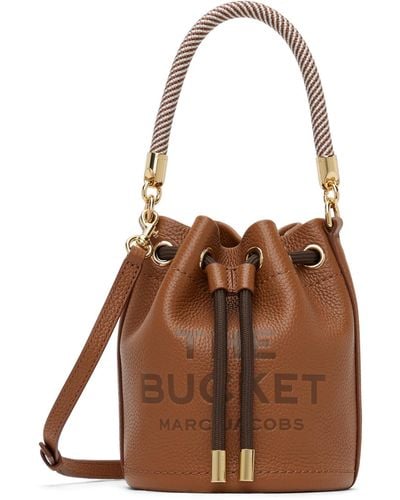 Marc Jacobs Mini sac 'the bucket' brun en cuir - Marron