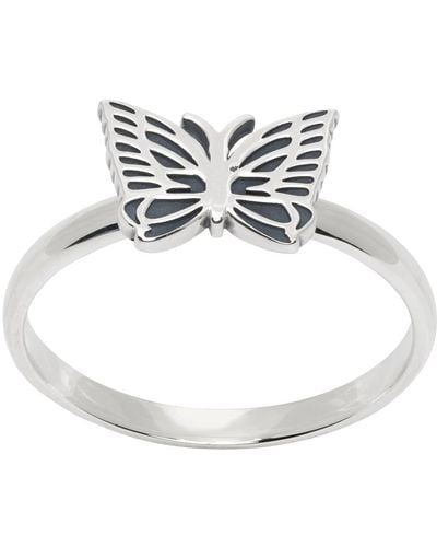 Needles Silver Papillon Ring - Metallic