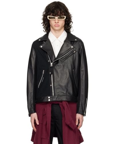 Undercover Uc1D4206 Leather Jacket - Black