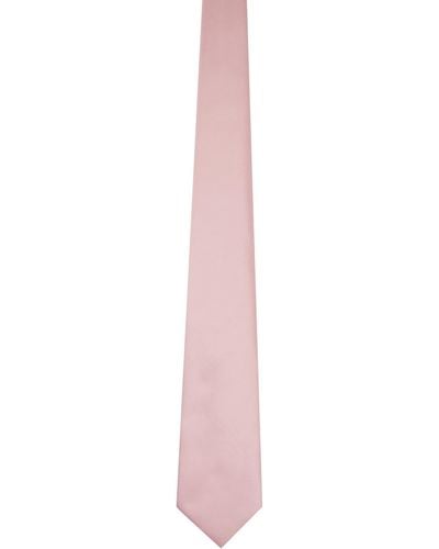 Tom Ford Pink Solid Twill Tie - Black