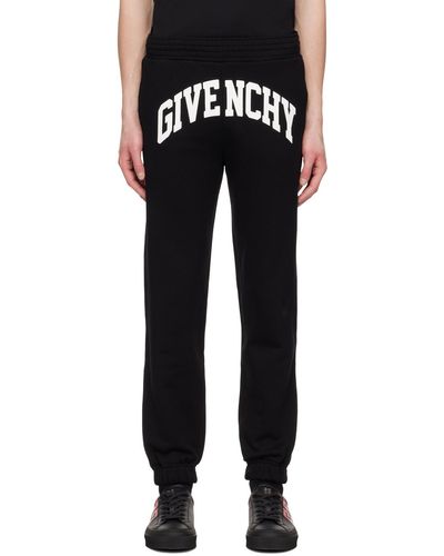 Givenchy Pantalon de détente noir à logo imprimé