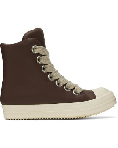 Rick Owens Brown Jumbo Lace Trainers