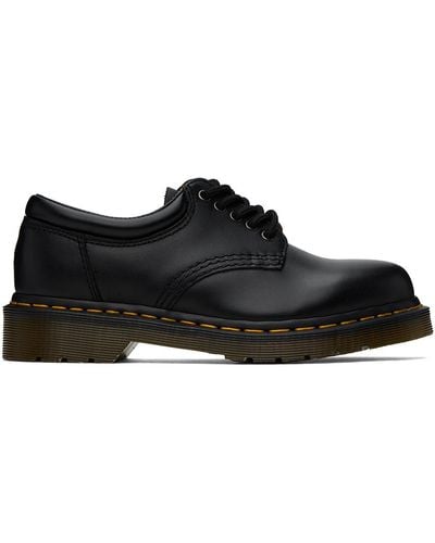 Dr martens serova black top embroidered chunky flatform shoes