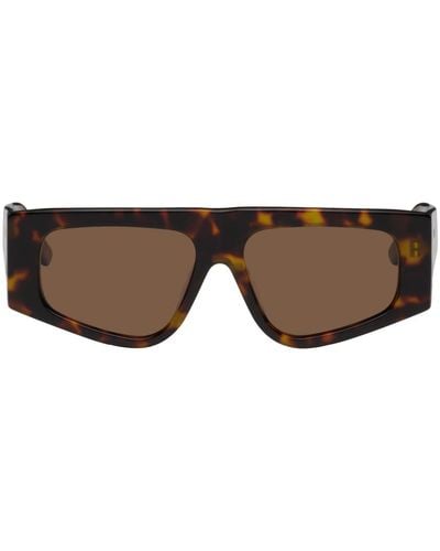 Filippa K Tortoiseshell Angled Sunglasses - Black