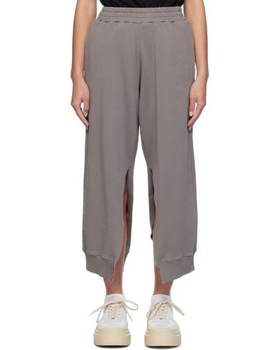MM6 by Maison Martin Margiela Taupe Vented Joggers - Grey