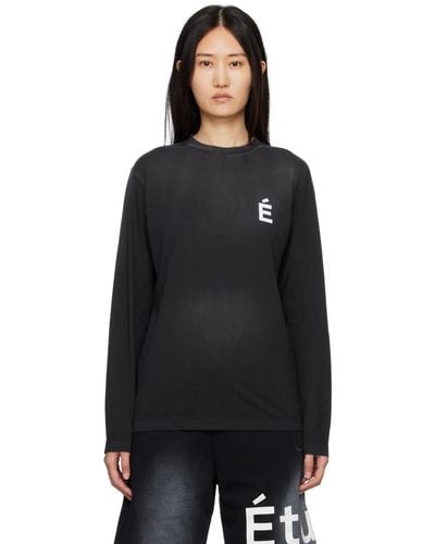 Etudes Studio Études Ssense Exclusive Embroide Long Sleeve T-shirt - Black