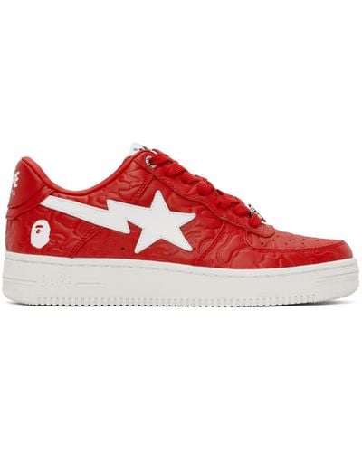 A Bathing Ape Sta #3 M1 Trainers - Red