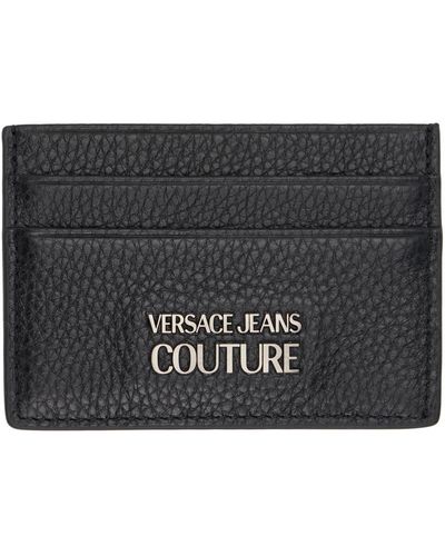 Versace Jeans Couture Porte-cartes noir à ferrure à logo