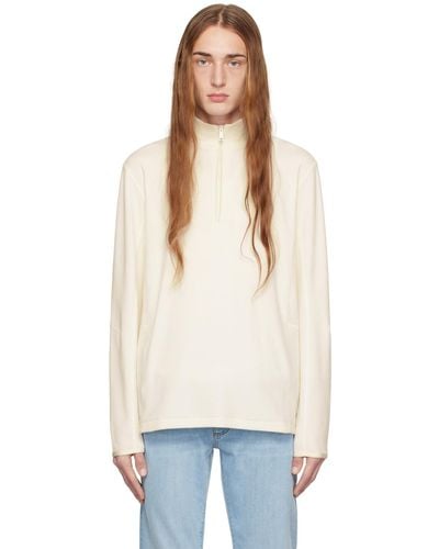 Zegna White Half-zip Sweater - Multicolor