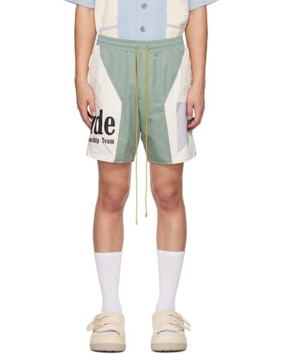 Rhude Blue & Off-white Senna Flight Shorts - Multicolour
