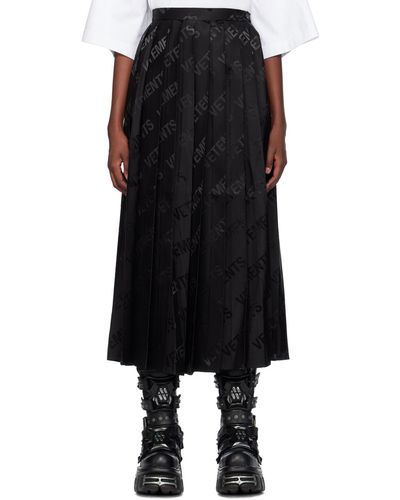 Vetements Monogram Maxi Skirt - Black