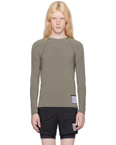 Satisfy Taupe Base Layer Long Sleeve T-shirt - Black