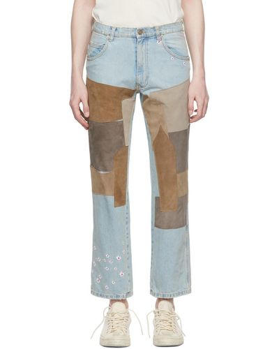 ERL Patchwork Jeans - Multicolor