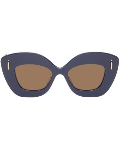 Loewe Navy Retro Screen Sunglasses - Black