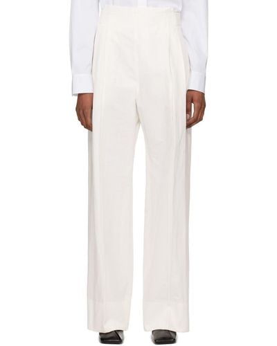 GIA STUDIOS Pleated Pants - White