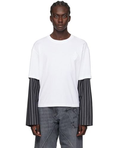 JW Anderson White Layered Long Sleeve T-shirt