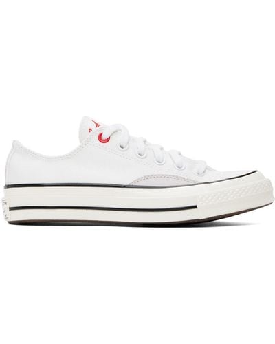 Converse White & Gray Chuck 70 Low Top Sneakers - Black