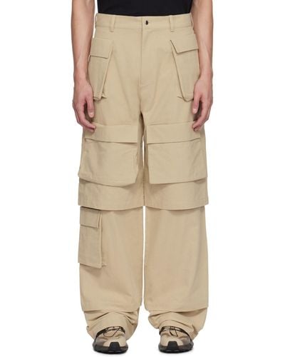 Spencer Badu Safari Cargo Trousers - Natural