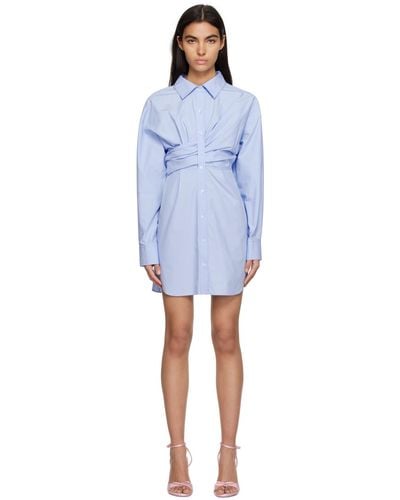 T By Alexander Wang Robe courte bleue à boutons