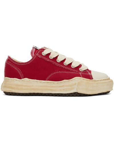 Maison Mihara Yasuhiro Over-dyed Og Sole Peterson Sneakers - Red