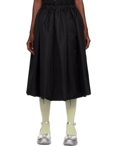 Simone Rocha Elasticated Midi Skirt - Black